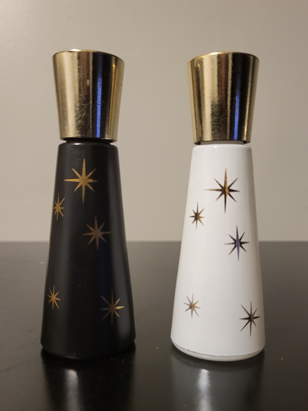 MCM Star Pattern Salt and Pepper Shakers.
